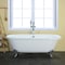 Aqua Eden Clawfoot Bathtubs, 60 L, 30.5 W, White/Polished Chrome, Cast Iron VCTND603017NB1 - alternate 6